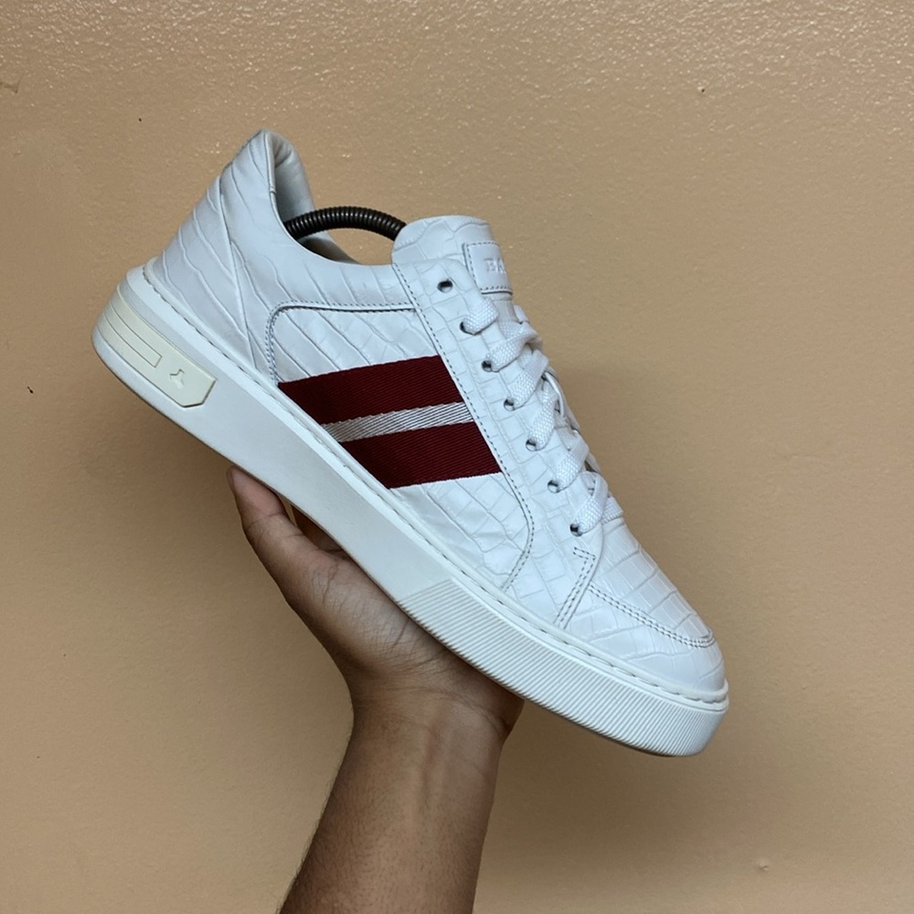 BALLY Moony Croc Embossed Leather Sneakers - Picture 14 of 17